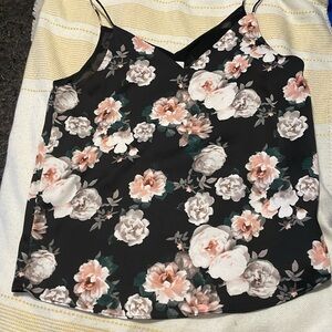 Calvin Klein rose printed floral tank top cami Medium